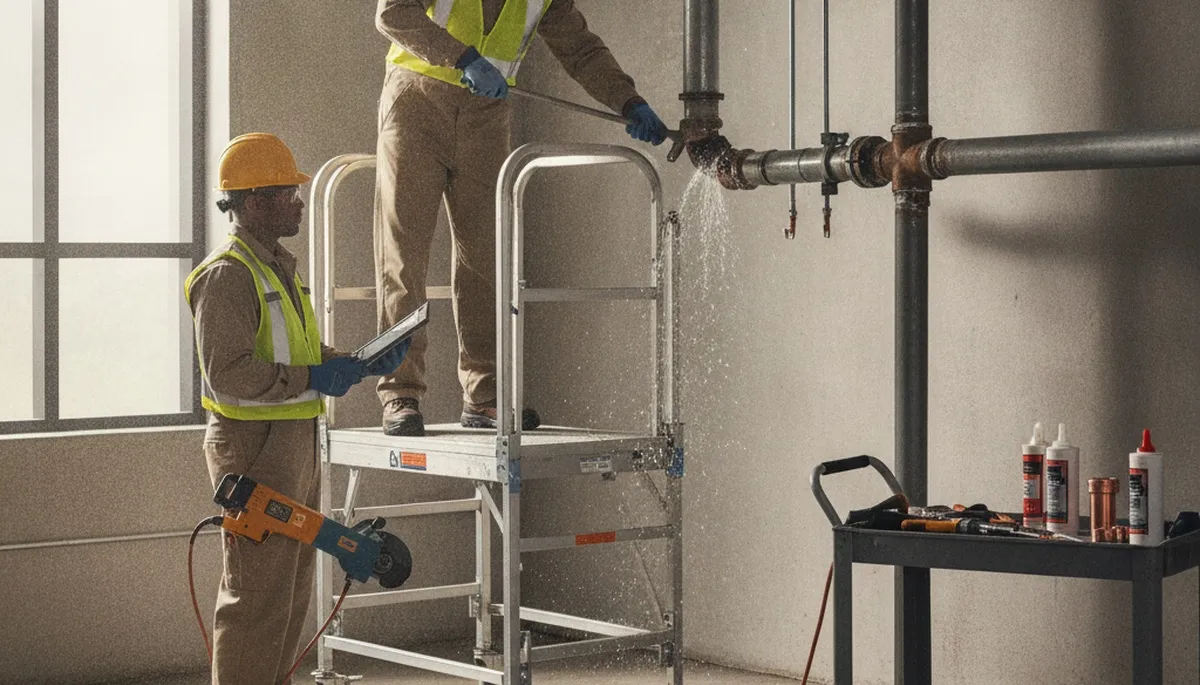 Emergency plumber in Charleston, SC repairing a burst pipe for same-day service