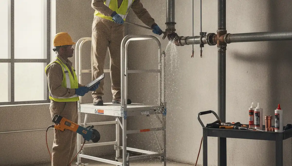 Emergency plumber in Charleston, SC repairing a burst pipe for same-day service