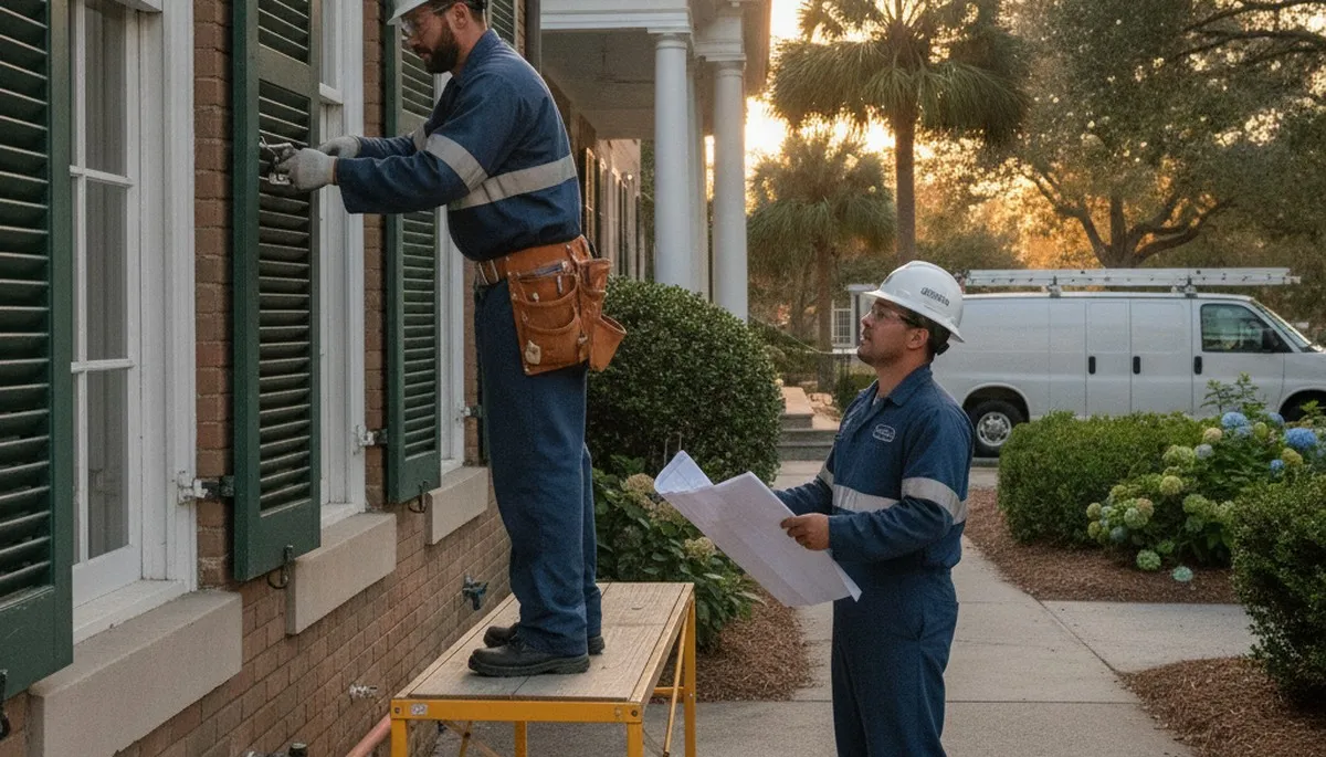 Charleston, SC plumber performing emergency plumbing repairs for a local home or business