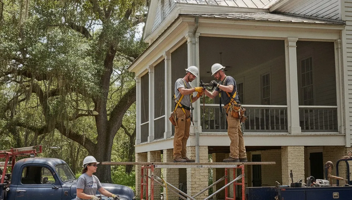 Emergency plumber repairing a leak in Charleston, SC for residential plumbing service