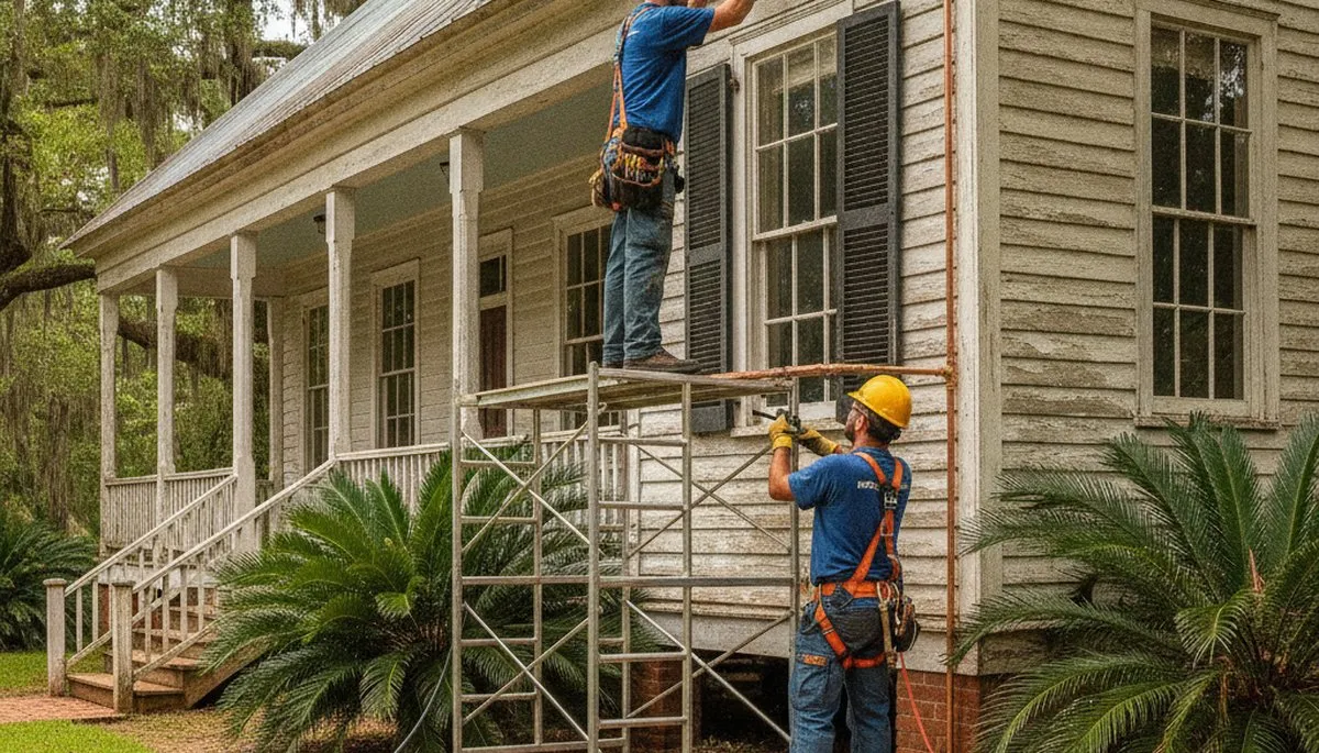 Emergency plumber repairing a pipe in Charleston, SC for fast residential plumbing service