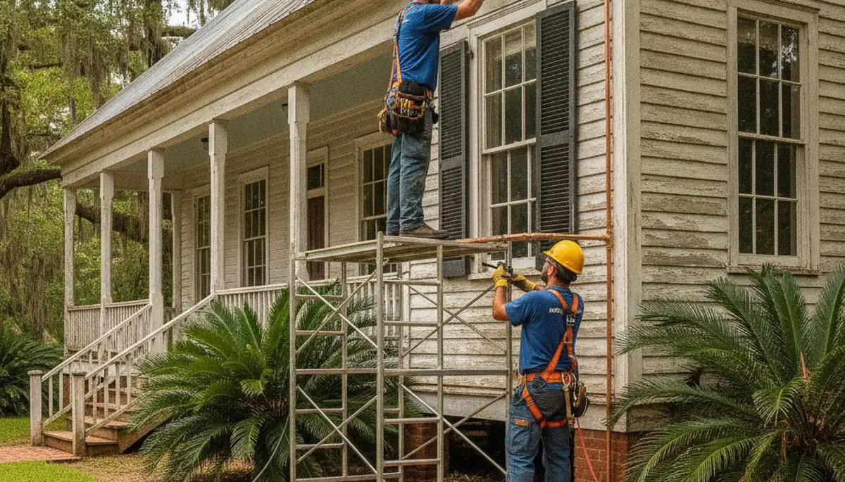 Emergency plumber repairing a pipe in Charleston, SC for fast residential plumbing service