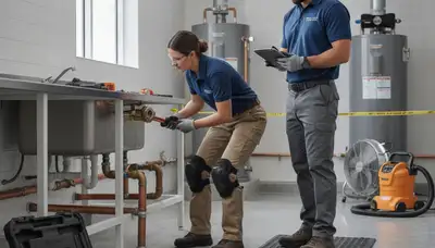 Plumber repairing pipe in Charleston, SC for emergency plumbing service