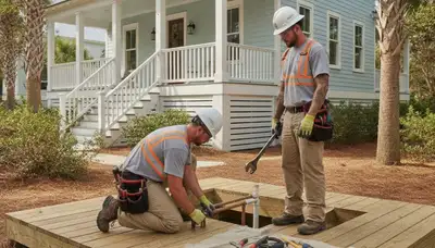 Emergency plumber repairing a pipe in Charleston, SC for fast residential plumbing service