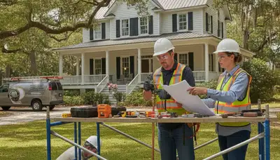Charleston, SC emergency plumber repairing a pipe for a plumbing repair service