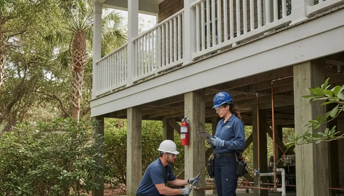 Charleston, SC plumbing repair team responding to an emergency service call
