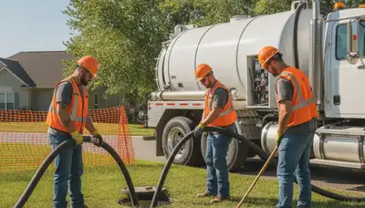 Charleston, SC septic pumping service truck for emergency plumbing repairs and home maintenance