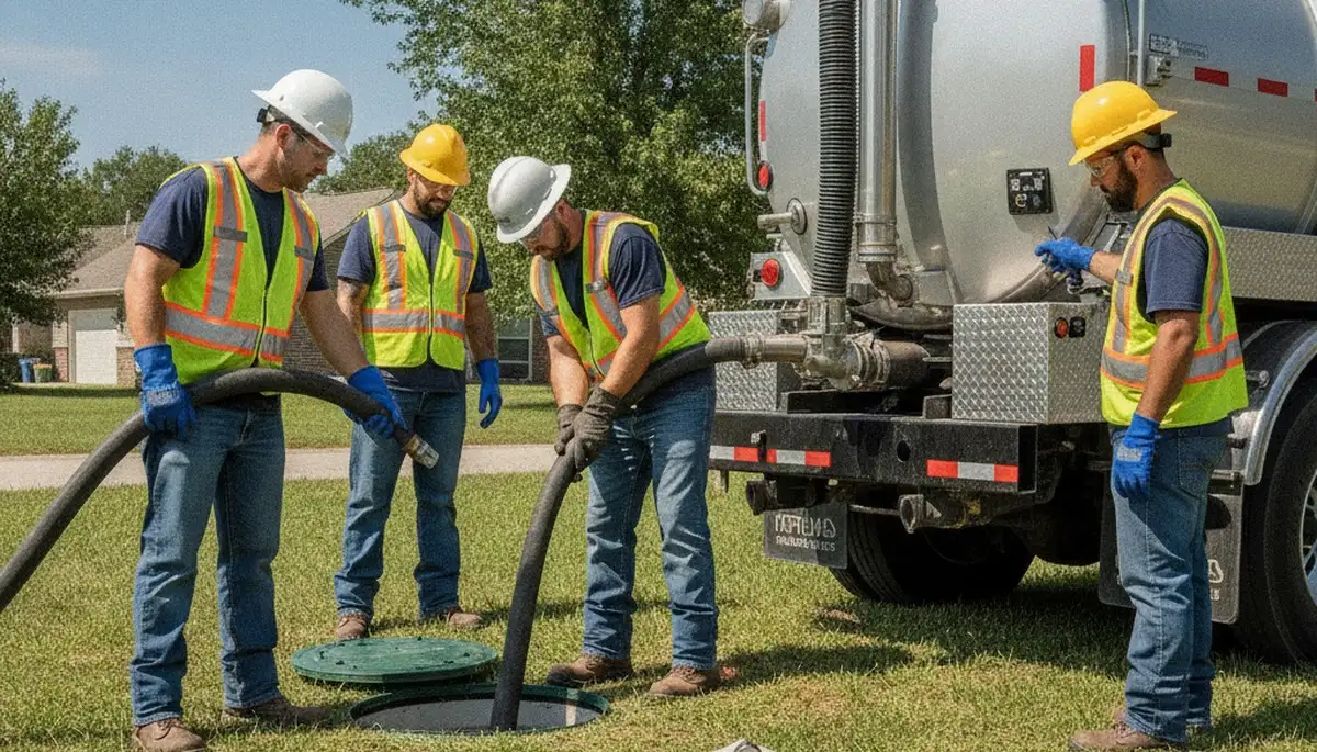 Charleston, SC septic pumping service truck for emergency plumbing repairs