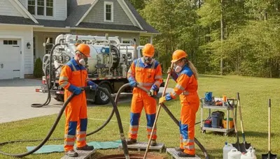 Charleston, SC plumber providing septic tank cleaning for residential plumbing systems