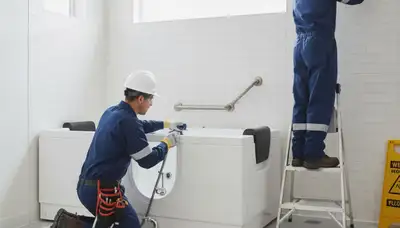 Walk-in tub installation by Charleston, SC plumbers for safer bathing in older homes