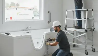 Walk-in tub installation for Charleston, SC homeowners by emergency plumbers