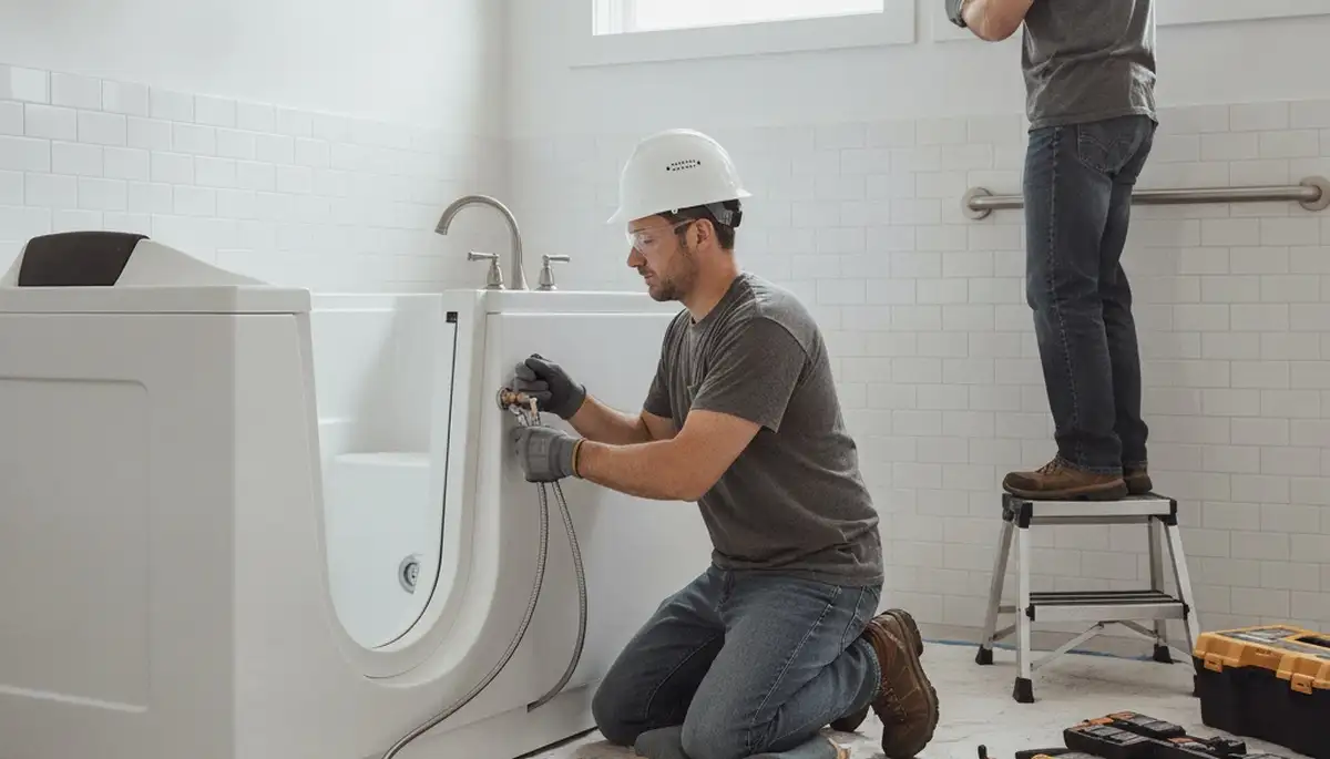 Walk-in tub installation for Charleston, SC home by local plumbing repair experts